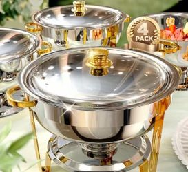 Golden chafing buffet set