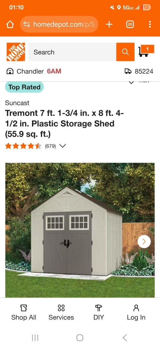 Storage Shed 7ft X8ft