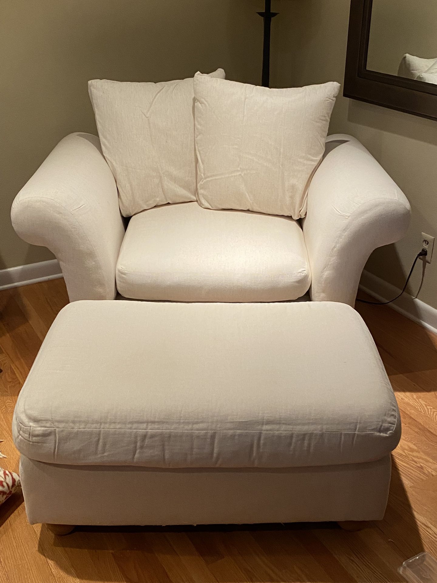 Pottery Barn Chair and a Half (with Ottoman)