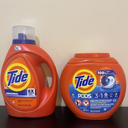 Lot Of 2 Tides Laundry Detergent + Pods