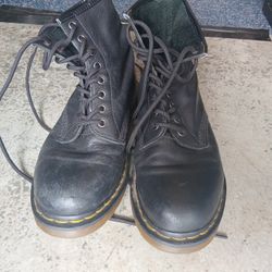 Doc Martens Black Leather Combat Boots 1460 Size 8