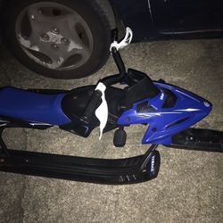  Very Nice Kids Play Snowmobile With Steering And Pool Cord  Only $25 See All PicturesPictures