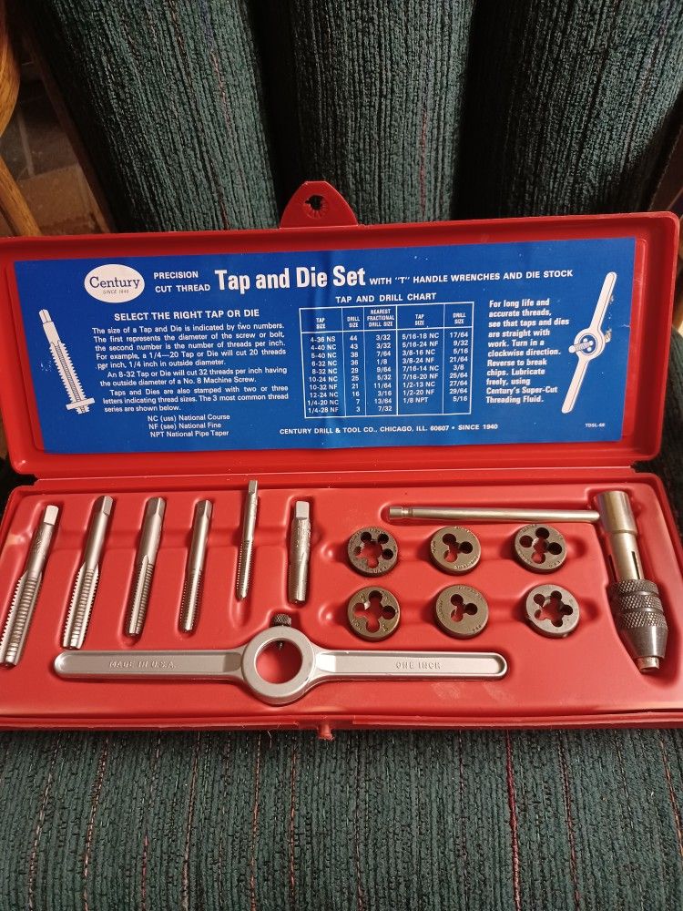 Century Precision Cut Thread Tap And Die Set