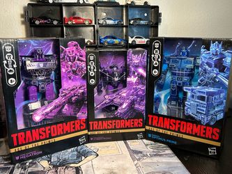 Transformers Age of the Primes Energon Optimus Prime Megatron MIB Lot Of (3)