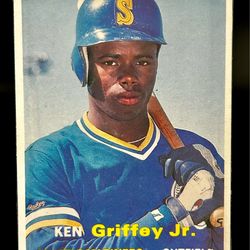 Ken Griffey Jr 1990 SCD Baseball Card Price Guide Monthly Insert- Hand Cut #44