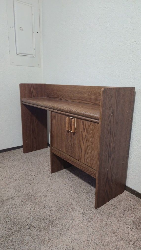 Desk for child, brown wood