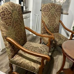 Sturdy Wooden Chairs & Table