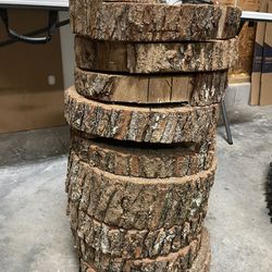 Round wood slices