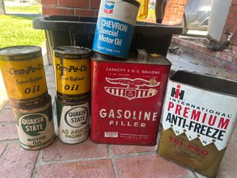 Empty Vintage Oil Cans