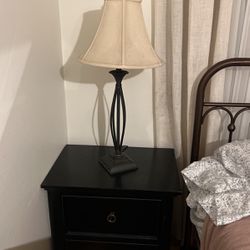 Bedside Table And Lamp 