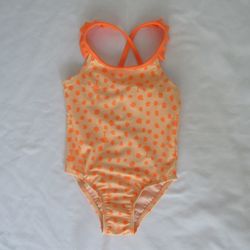 New Girls 18 Months Orange Swimsuit, Cat & Jack