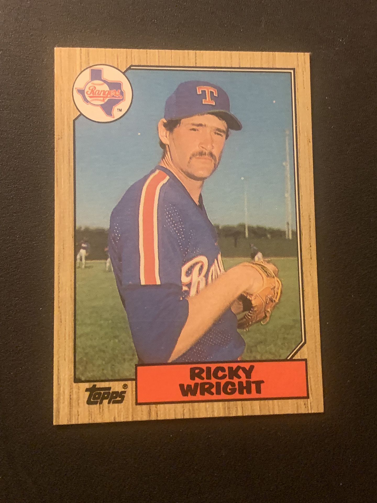 Raw Topps Ricky Wright Baseball Card