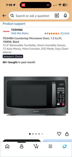 Toshiba 1.2 cubic foot microwave new