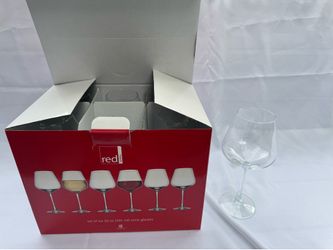 Set of 6 Large Wine Glasses – 20 oz – Like New