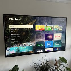 Smart 43” 4k UHD TCL TV with Roku