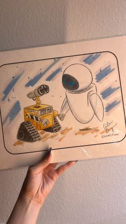 wall-e hand drawn by disney artist