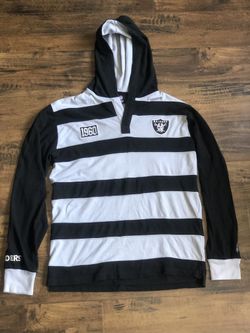 Raiders NFL Rugby Hoodie Men’s Size Large