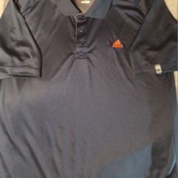 Men's Adidas Size Extra Large Climalite Short-sleeve Collared Shirt