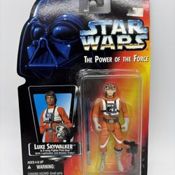 Star Wars Power of the Force Luke Skywalker X-Wing Pilot (short saber) New 