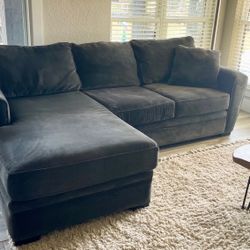 Left Arm Facing Chaise Sofa  – Charcoal