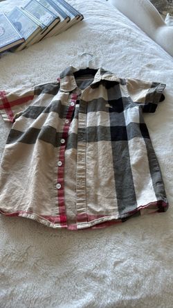 Boys short sleeve Burberry London Plaid Shirt