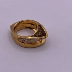 18K Yellow Gold Diamond Band – 0.81ctw, 18.60g, Size 6-6.5