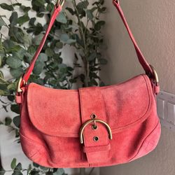 Coach Red Suede Soho 
