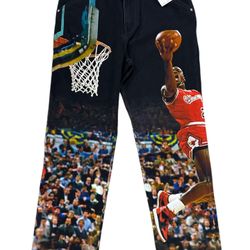 Men's Nike Air Jordan Jumpman Printed Twill Casual Pants HF0045-010 Size 32