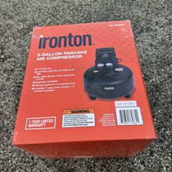 Ironton Oil-Free Pancake Air Compressor, 0.3 HP, 3 Gallons, 110 PSI