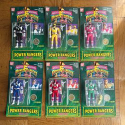 Vintage 1994 Mighty Morphin Power Rangers Action Figure Set – OIB Complete Team of 6