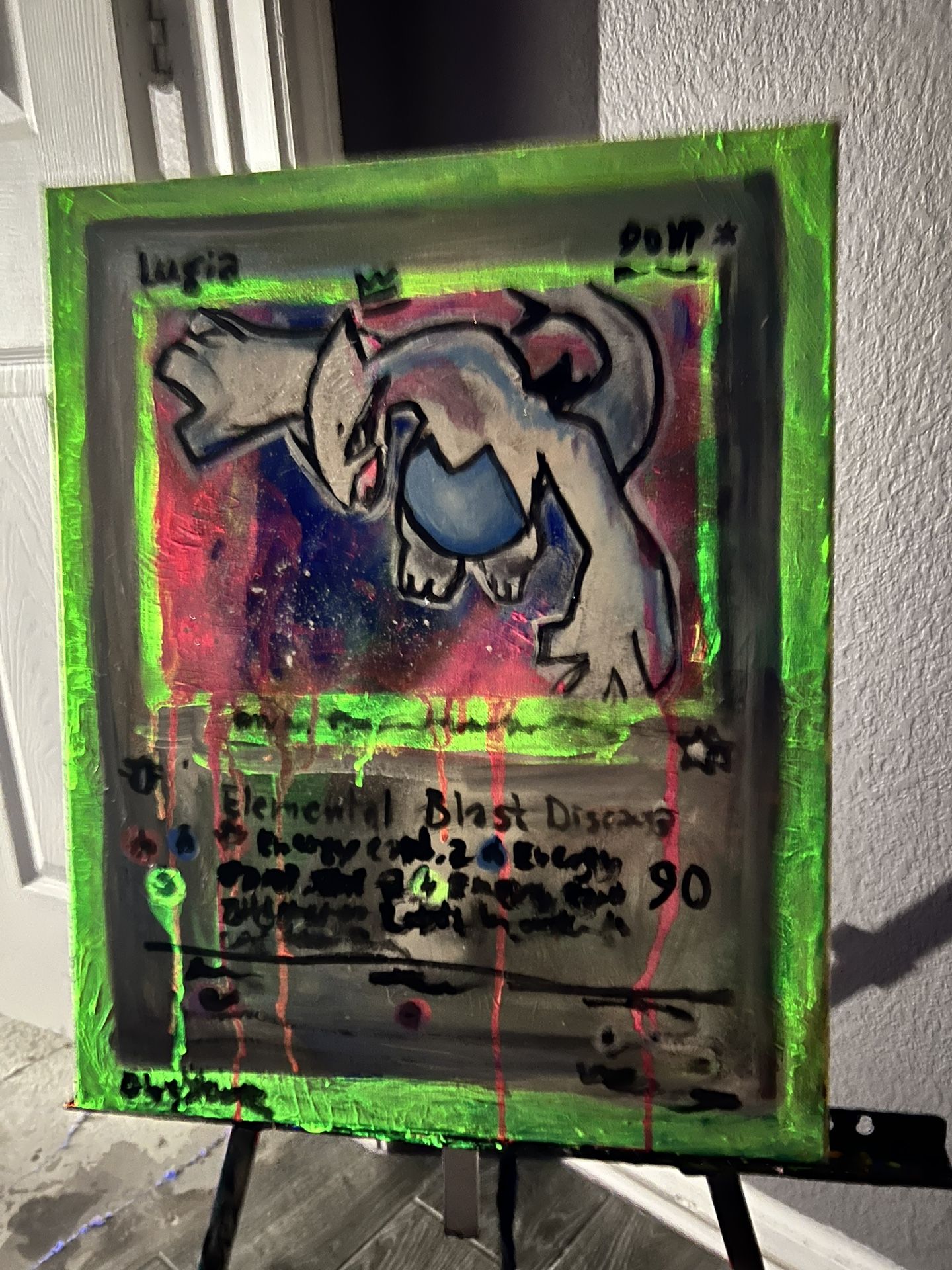 Original Pokemon Card Inspired Painting 