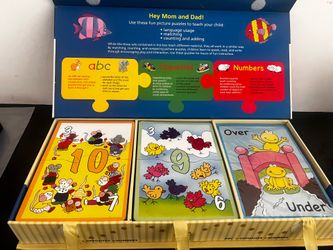 EARLY LEARNING PUZZLE SET - 78 (2-PIECE ) PUZZLES - OPEN BOX