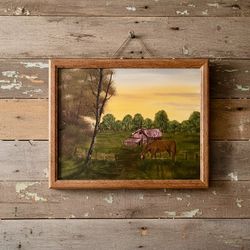 “Gilded Meadow” Acrylic Painting