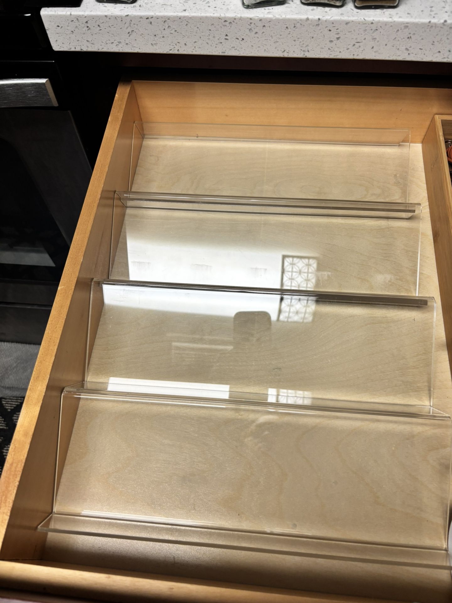 MIUKAA Clear Acrylic Spice Drawer Organizer $3 Each (8 Available)