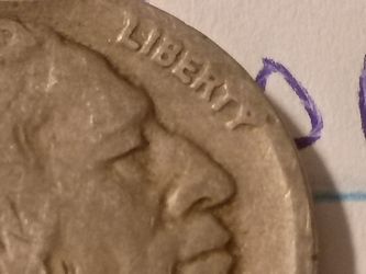 1925 Buffalo nickel with the s mint mark