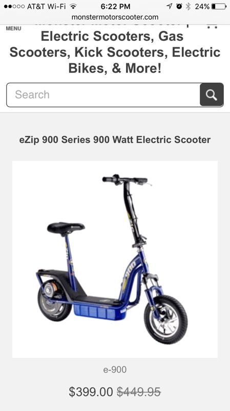 EZIP 900 electric scooter with new batteries