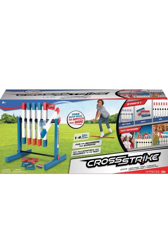 SPORTSZONE Cross Strike Bean Bag Toss Lawn Game - New Take On Cornhole - Fun for Kids Boys Girls & The Whole Family!