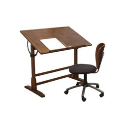 Rustic Oak Art Table 
