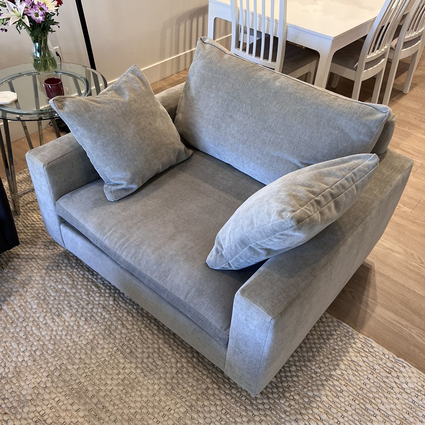 West elm harmony chair and a half sales
