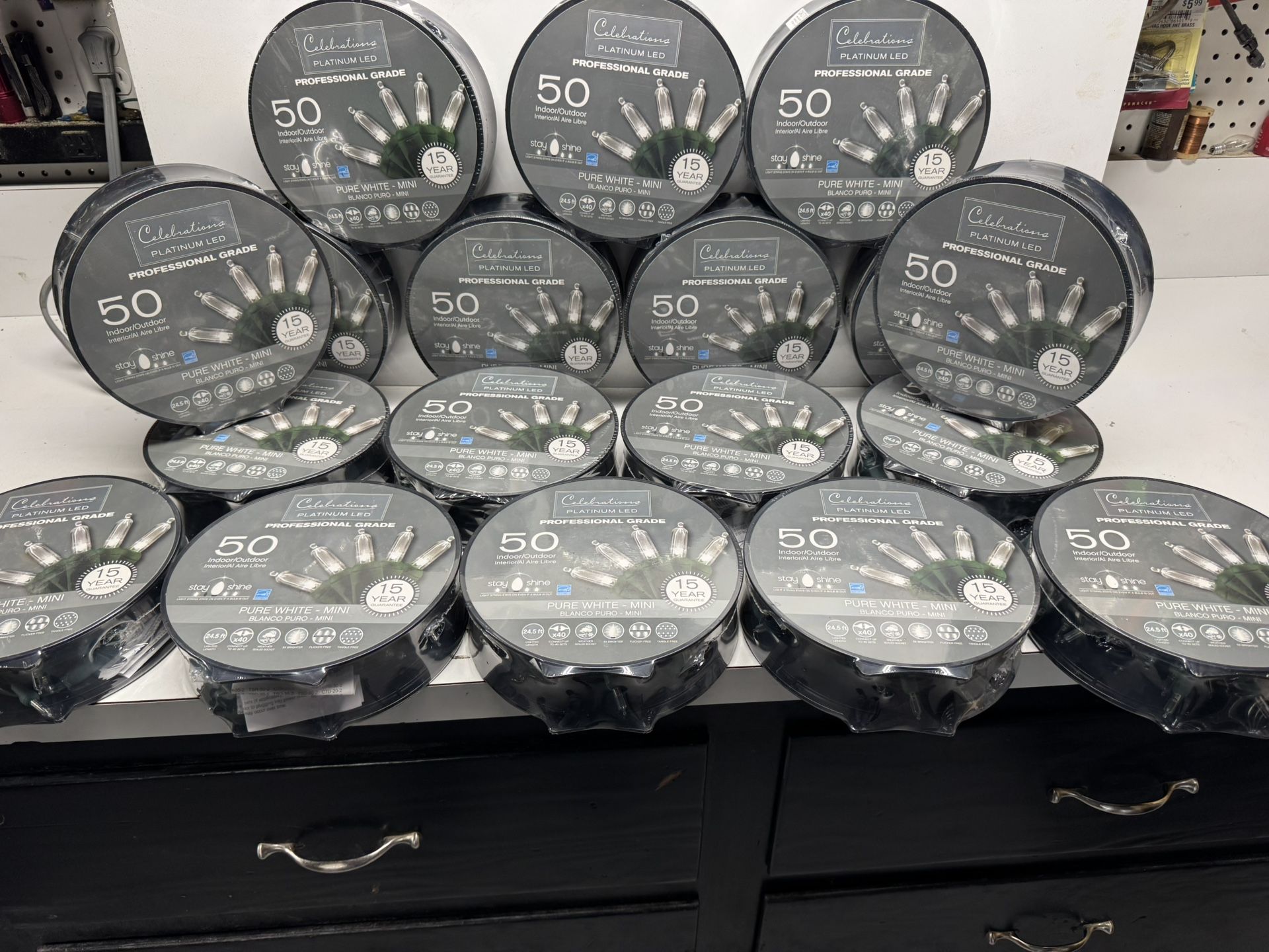 New Celebrations LED Pure White Mini Lights. (18) Sets Available $7 A Set. Must Pick Up