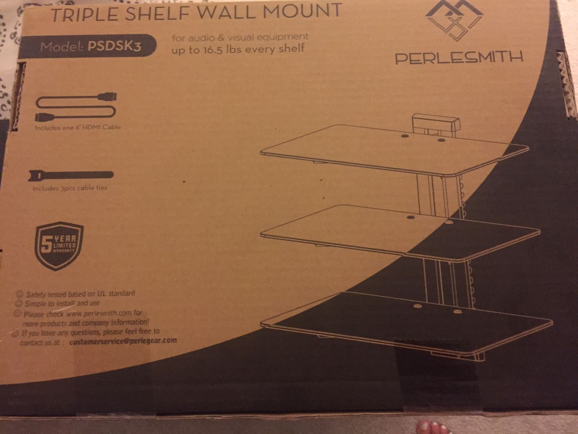 Shelf wall mount