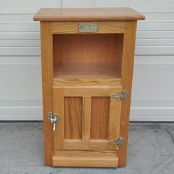 White Clad Nightstand Bedside Table Cabinet Ice Box
