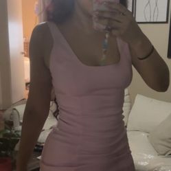 Jean dress- Pink 