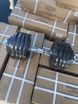 Adjustable Dumbbell Set - 52.5 lbs each (105lbs Total) NEW IN BOX!