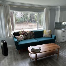 Wayfair Modway Mid-century Modern Teal Couch