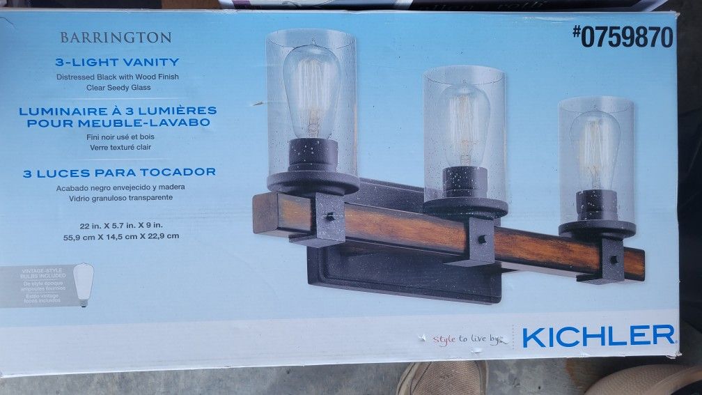 Kichler 3 Light Wall Fixture