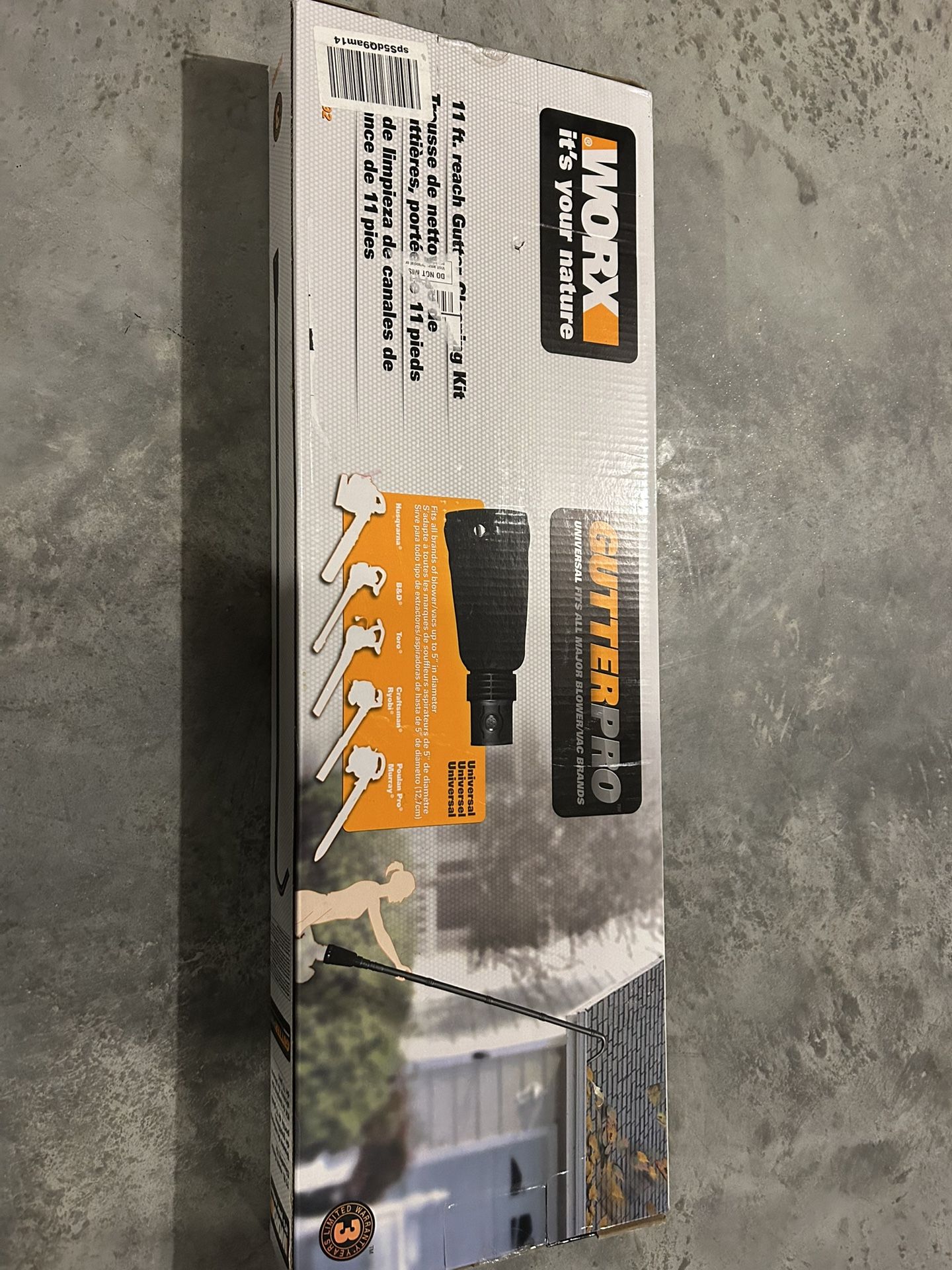 NEW : WORX Universal Gutter Pro : Gutter Cleaner