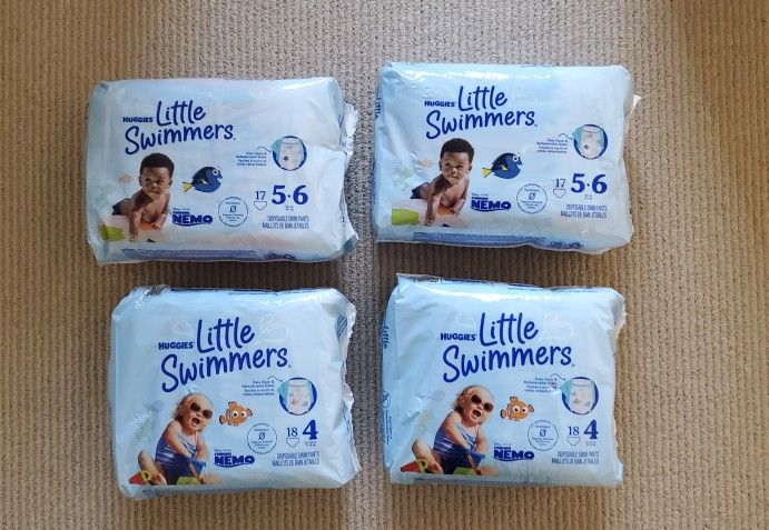 NEW HUGGIES LITTLE SWIMMERS - Sizes 4 & 5/6