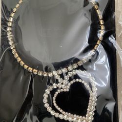 Rhinestone Heart Pendant