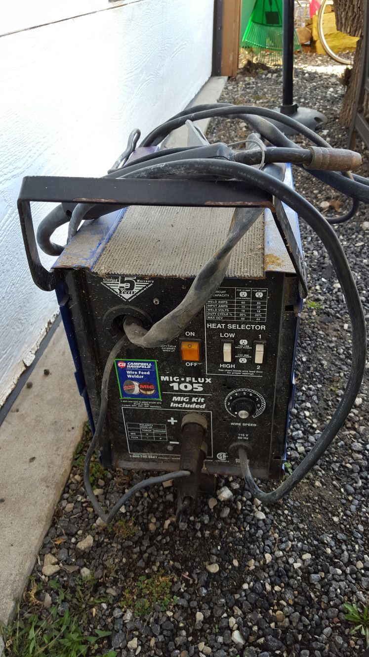 Campbell Hausfeld wire feed welder 115v serious duty mig flux 105 100
